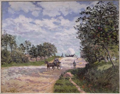 マントからショワシールロワへの道、1872年 作： Alfred Sisley